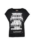Superdry تی شرت نخی یقه گرد زنانه BOXY TEXT