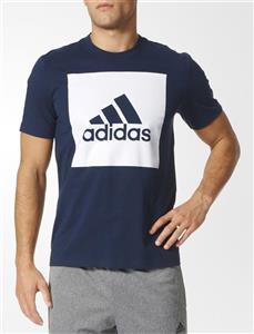Adidas Performance تی شرت نخی یقه گرد مردانه Essentials Box Logo 