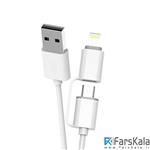 کابل شارژ و انتقال داده راک Rock Space Lightning And Micro USB Charging Cable