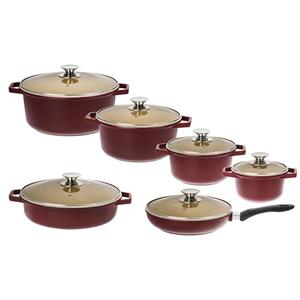 سرویس پخت و پز 12 پارچه آر.آی.اف مدل Jasmine R.I.F Jasmine Cookware Set 12 Pieces