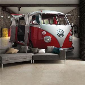 کاغذ دیواری 1وال مدل VW-003 1Wall Giant Mural Red Volkswagen WallpaperVW-003