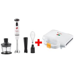 گوشت کوب برقی مولینکس مدل DD866 و ساندویچ ساز مولینکس مدل SM1540 Moulinex DD866 Hand Blender And Moulinex SM1540 Sandwich Maker