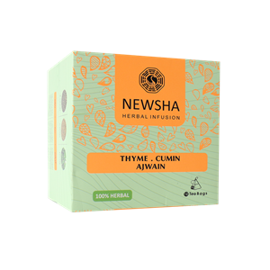 دمنوش مثلثی حس خوب زندگی (آویشن، زیره، زنیان) نیوشا 12 عددی Newsha Thyme and Cumin and Ajwain Tea 12 Teabag