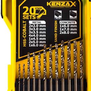 مجموعه 20 عددی مته کنزاکس مدل KDB 120 Kenzax Drill Bit PCS 