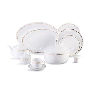 سرویس غذاخوری 102 پارچه چینی زرین ایران سری رادیانس مدل Goldenray درجه عالی Zarin Iran Radianc Goldenray 102 Pieces Porcelain Dinnerware Set Top Grade