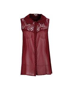 شومیز آستین حلقه ای زنانه زرشکی Koton