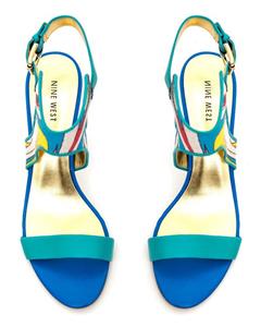 صندل پاشنه بلند زنانه آبی NINE WEST 