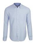 پیراهن آستین بلند مردانه آبی سفید Giordano