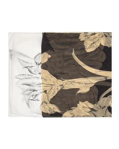 شال حریر زنانه سرمه‌ای طلایی miss smart