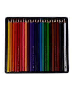 مدادرنگی 24 رنگ جعبه فلزی طرح دایناسور Dinosaur Color Pencil Pack of 12 with Metal Box
