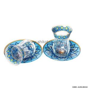 سرویس چایخوری سنتی 6 نفره آبی