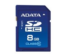 کارت حافظه اس دی اچ سی ای دیتا 8 گیگابایت کلاس 10 Adata SDHC Card 8GB Class 10