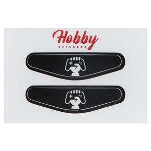برچسب دوتایی دوال شاک 4 هابی طرح Gaming Logo Hobby Gaming Logo DualShock 4 Double Lightbar Sticker