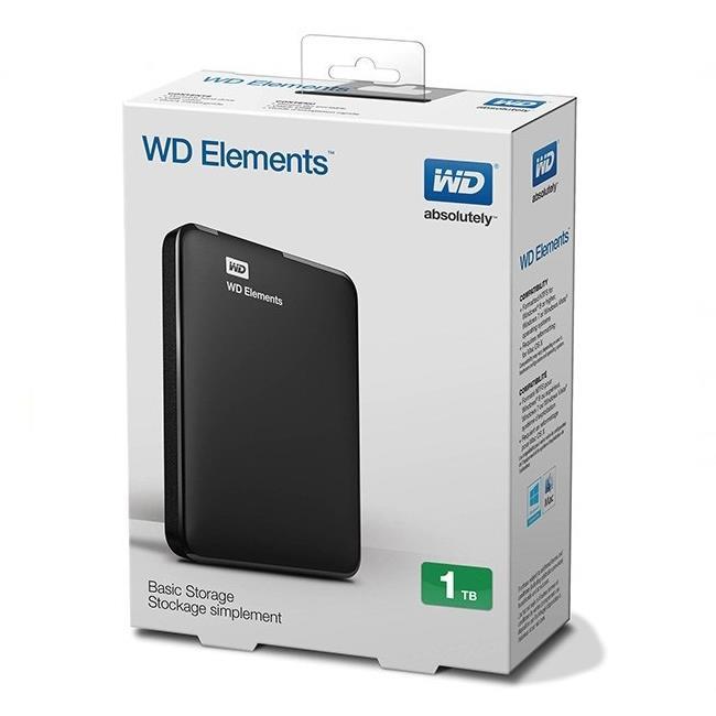 Western Digital Elements External Hard Drive - 1TB