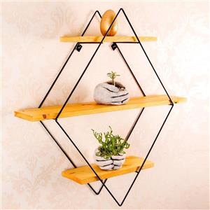 طبقه دیواری دکو وسنا طرح لوزی مدل Diamond Deco Vasna Diamond Wall Shelf