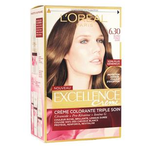 کیت رنگ مو اکسلانس شماره 6.30 لورال LOreal Excellence Hair Color Kit No 5.3