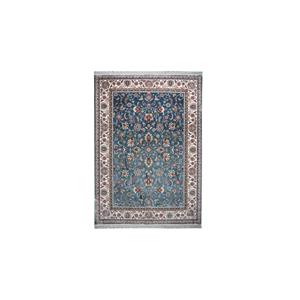 فرش ماشینی مهتاب پارسیان طرح افشان زمینه آبی