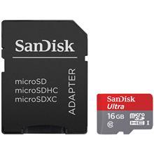 کارت حافظه سن دیسک adapter+MicroSDHC UHS-I 16GB SanDisk Ultra microSDHC UHS-I 16GB+adapter