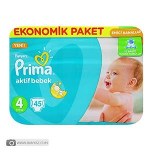 پوشک پریما 45 عددی سایز 4 Prima Baby Size 4 Diaper Pack of 45