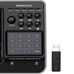 کیبورد فراسو اف سی ار 6700 Farassoo FCR 6700RF Entertainment Slim Keyboard With Smart Touchpad 