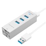 ORICO ASH3L-U3 Aluminum 3 Port USB3.0 to RJ45 Gigabit Ethernet Adapter Hub