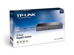 سوئیچ ۸ پورت رکمونت گیگابیت Unmanaged تی پی لینک مدل TP-LINK TL-SG1008