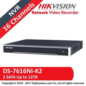 هایک ویژن دستگاه NVR مدل DS-7616NI-K2 Hikvision DS7616NIK2 NVR