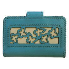 کیف پول چرم طبیعی دست دوز گالری روژه طرح پروانه Rozheh Gallery Handmade Leather Wallet Butterfly Design