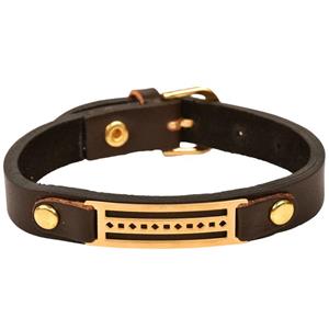 دستبند چرمی کهن چرم طرح مفهومی مدل BR15 Kohan Charm BR15 Leather Bracelet