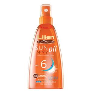 روغن برنز کننده لیلین سان اکتیو مدل Vitamin E حجم 150 میلی لیتر Lilien Sun Active Vitamin E Tanning Oil 150ml