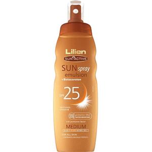 اسپری آفتاب لیلین سان اکتیو مدل Sun Spray With Betacaroten با SPF25 حجم 200 میلی لیتر Lilien Sun Active Sun Spray With Betacaroten SPF25  200ml