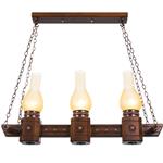 Darkar Rustic Linear 3-Branch Hanging Lamp