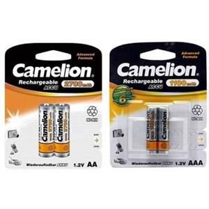 باتری قلمی و نیم قلمی قابل شارژ کملیون مدل ACCU بسته 4 عددی Camelion ACCU Rechargeable AA and AAA Battery Pack of 4