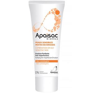 امولسیون ضد جوش بایورگا سری Apaisac مدل Anti Imperfections  Biorga Apaisac Emulsion Matifiante Hydratante Moisturizing Cream 40ml