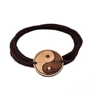 دستبند چوب گالری اکسیس طرح یین و یانگ کد K18 Exiss Gallery K18 Wood Bracelets