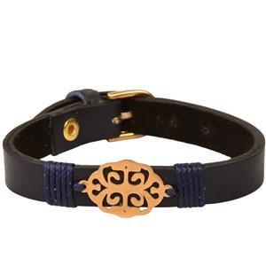 دستبند چرمی کهن چرم طرح گل مدل BR20 Kohan Charm BR20 Leather Bracelet