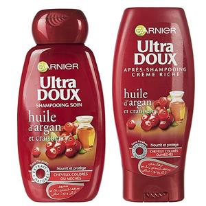 پک شامپو و نرم کننده گارنیه سری Ultra Doux مدل Argan Oil حجم 250 ملی لیتر    Garnier Ultra Doux Argan Oil Shampoo and Conditioner Pack 250ml