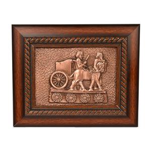 تابلو حکاکی روی مس کهن چرم طرح هخامنشی مدل T16 Kohan Charm Hakhamaneshi Copper Tableau 