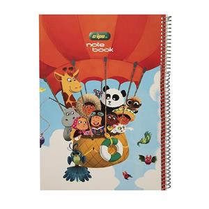 دفتر مشق کلیپس طرح بالن سواری Clips Balloon Ride Design Notebook 