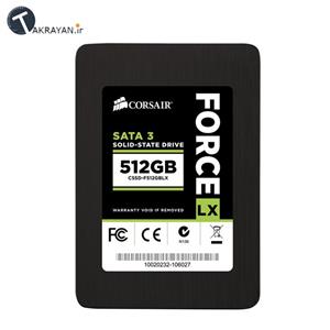 حافظه اس اس دی کورسیر سری فورس ال ایکس با ظرفیت 512 گیگابایت Corsair Force Series LX 512GB Internal SSD Drive