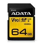 Memory Cards ADATA Premier ONE UHS-II U3 V90 Class 10 290MBps 64GB SDXC