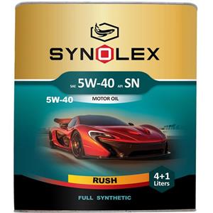 روغن موتور خودرو سینولکس مدل راش 5W-40 SN ظرفیت 5 لیتر Synolex Rush 5W-40 API SN Engine Oil 5L