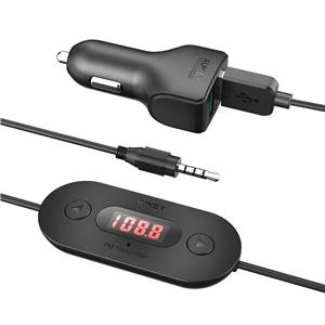 شارژر فندکی آکی مدل BT-F2 همراه FM Transmitter Aukey BT-F2 Car Charger With FM Transmitter