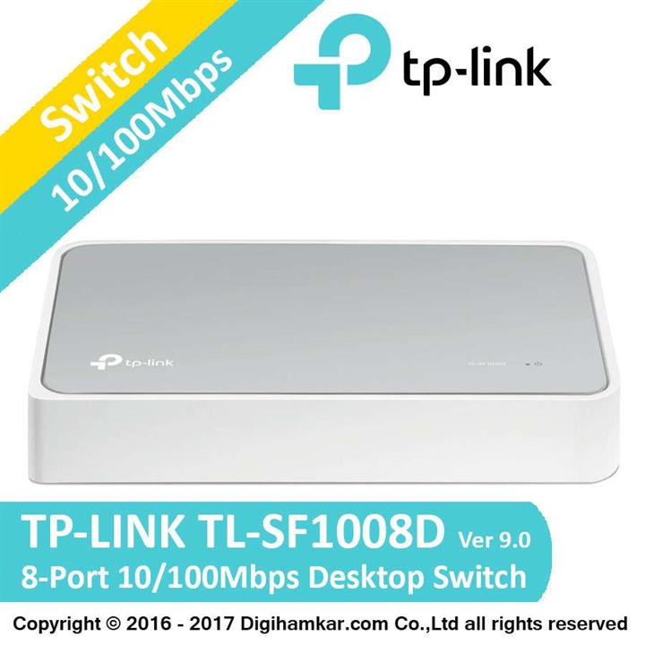 TP-LINK TL-SF1008D 8-Port 10/100Mbps Desktop Switch