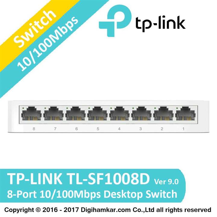 TP-LINK TL-SF1008D 8-Port 10/100Mbps Desktop Switch