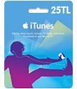 گیفت کارت آیتیونز 25 لیر ترکیه