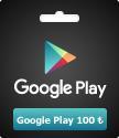 Google Play Hediye Kartları (TR) Google Play 100 TL