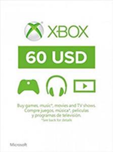 گیفت کارت Xbox live 60$ 