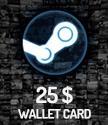 گیفت کارت Steam 25$