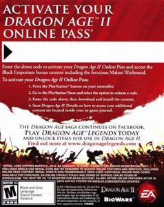 Dragon Age 2   Online Pass (DLC)